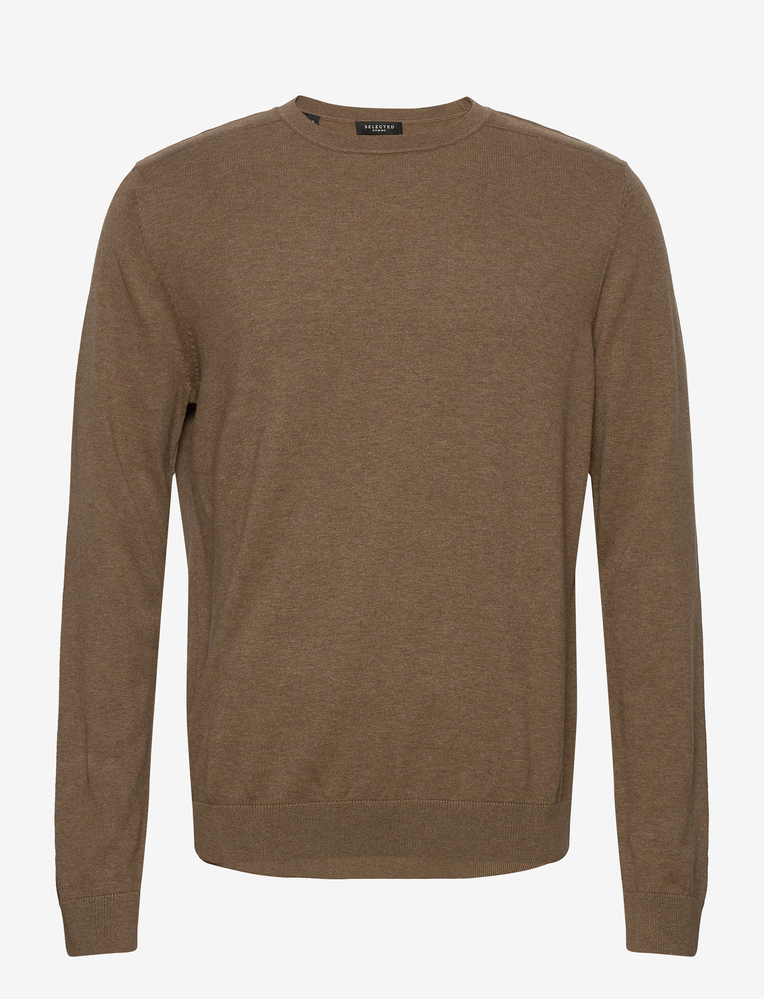 Selected - SLMBERG CREW NECK NOOS - rundhals - teak - 1