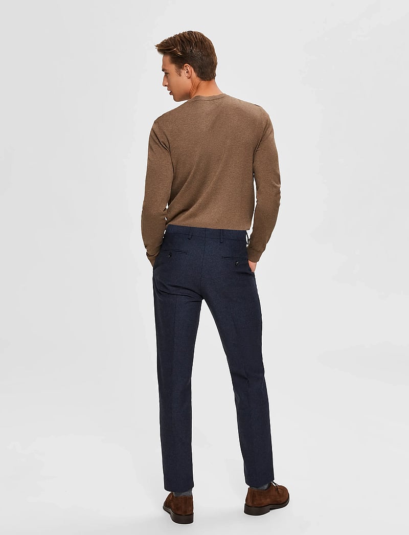 Selected - SLHBERG CREW NECK NOOS - rundhals - teak - 3