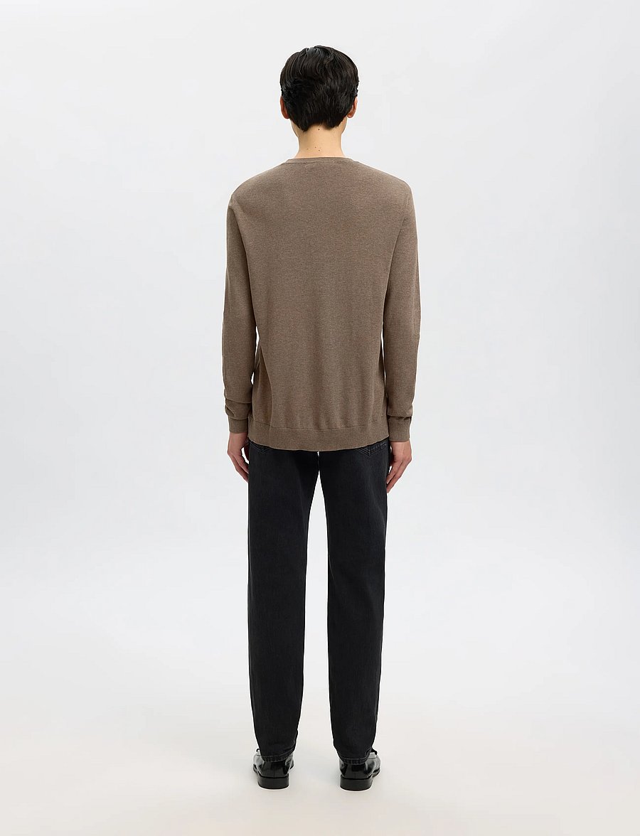 Selected - SLMBERG CREW NECK NOOS - rundhals - teak - 3