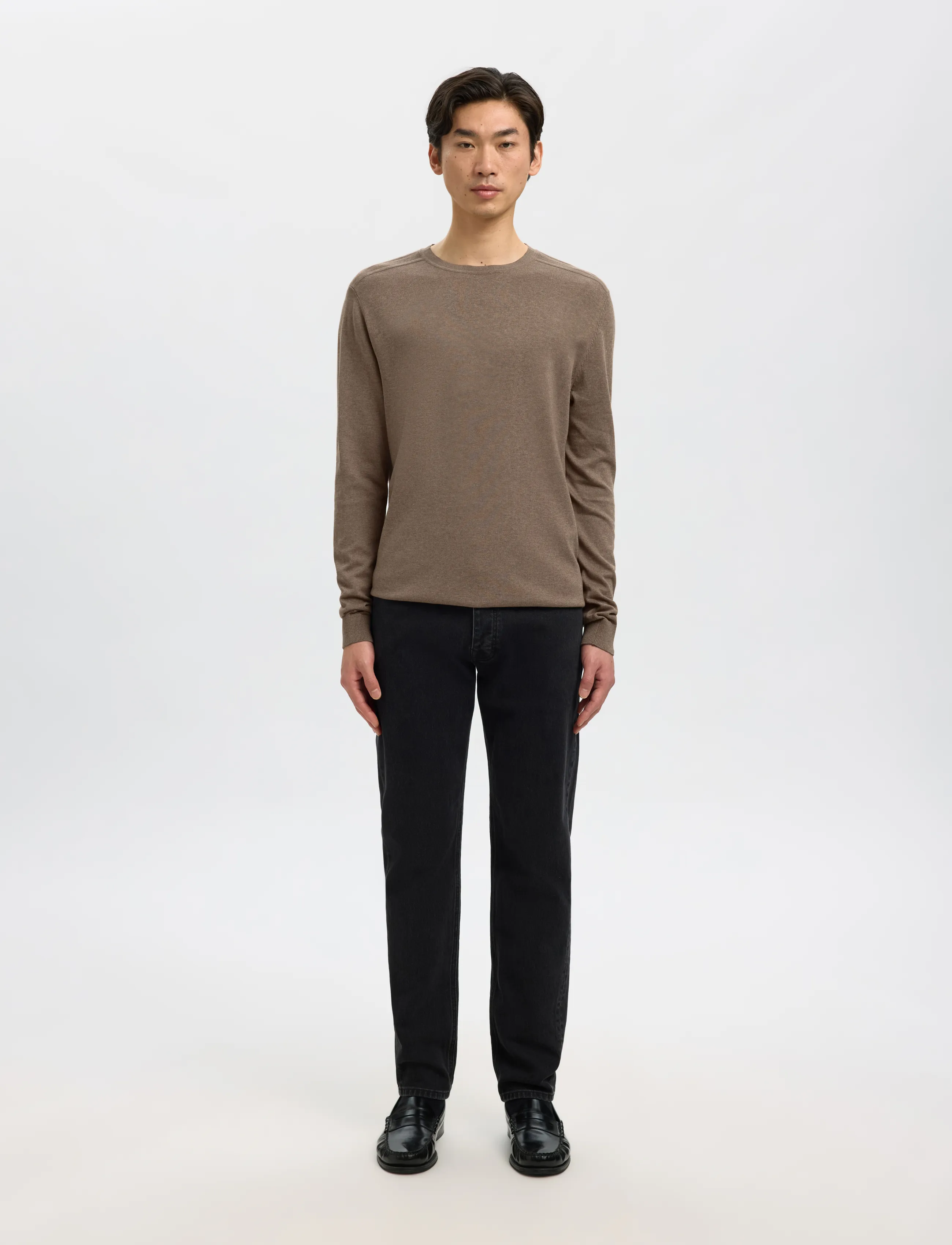 Selected - SLMBERG CREW NECK NOOS - rund hals - teak - 4