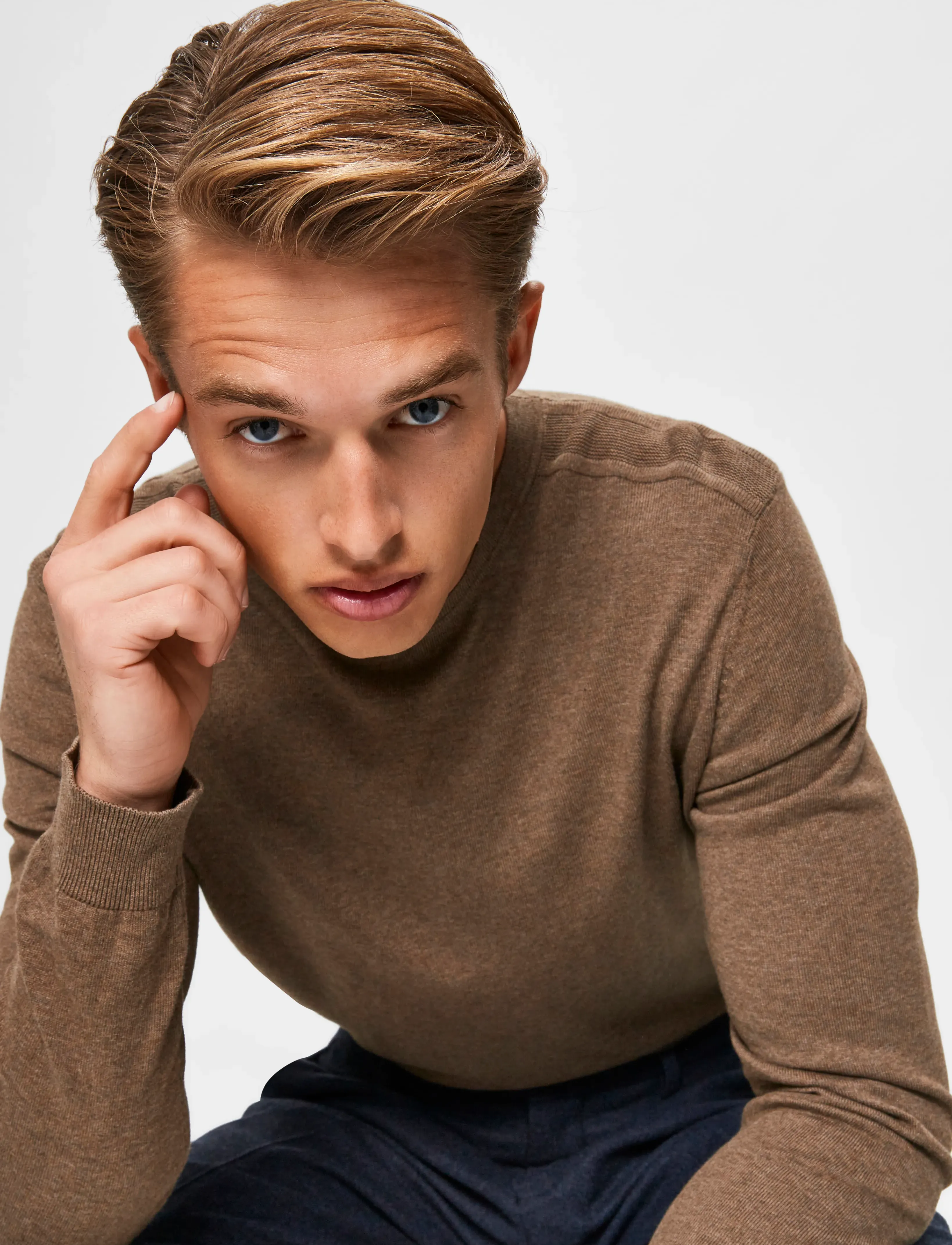Selected - SLMBERG CREW NECK NOOS - rundhals - teak - 5