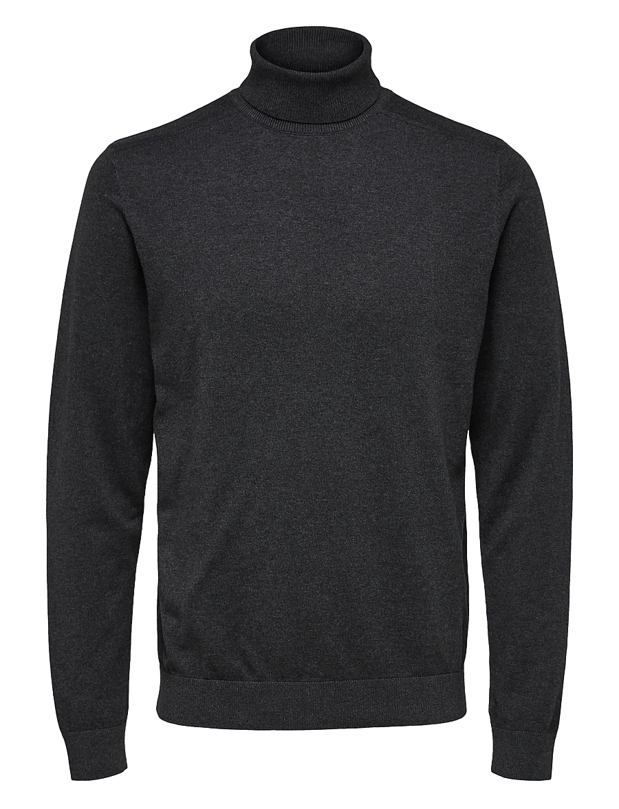 Selected - SLHBERG ROLL NECK NOOS - rollkragen - antracit - 1
