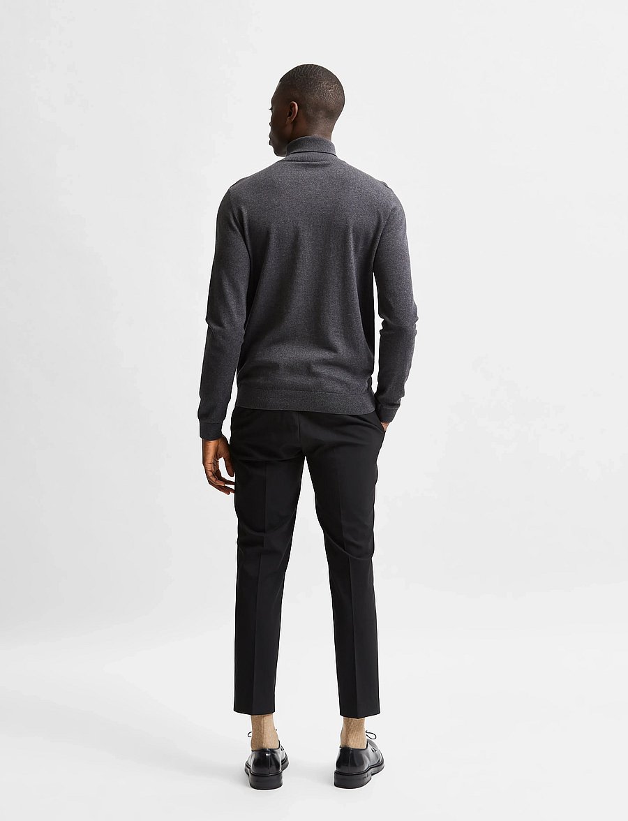 Selected - SLHBERG ROLL NECK NOOS - rollkragen - antracit - 3