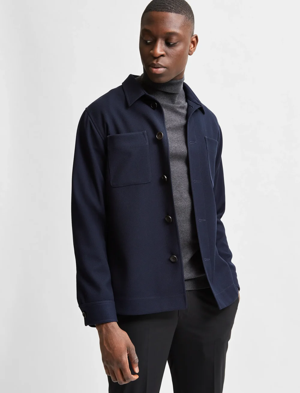 Selected - SLHBERG ROLL NECK NOOS - rullekraver - antracit - 5