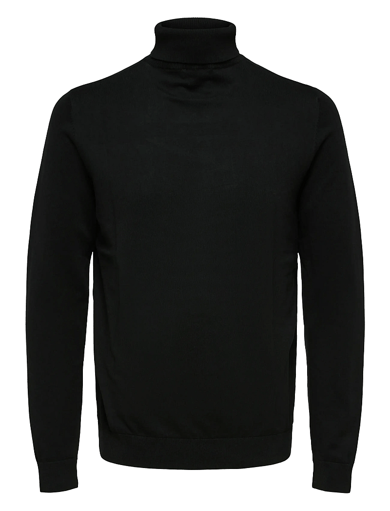 Selected - SLHBERG ROLL NECK NOOS - rollkragen - black - 1
