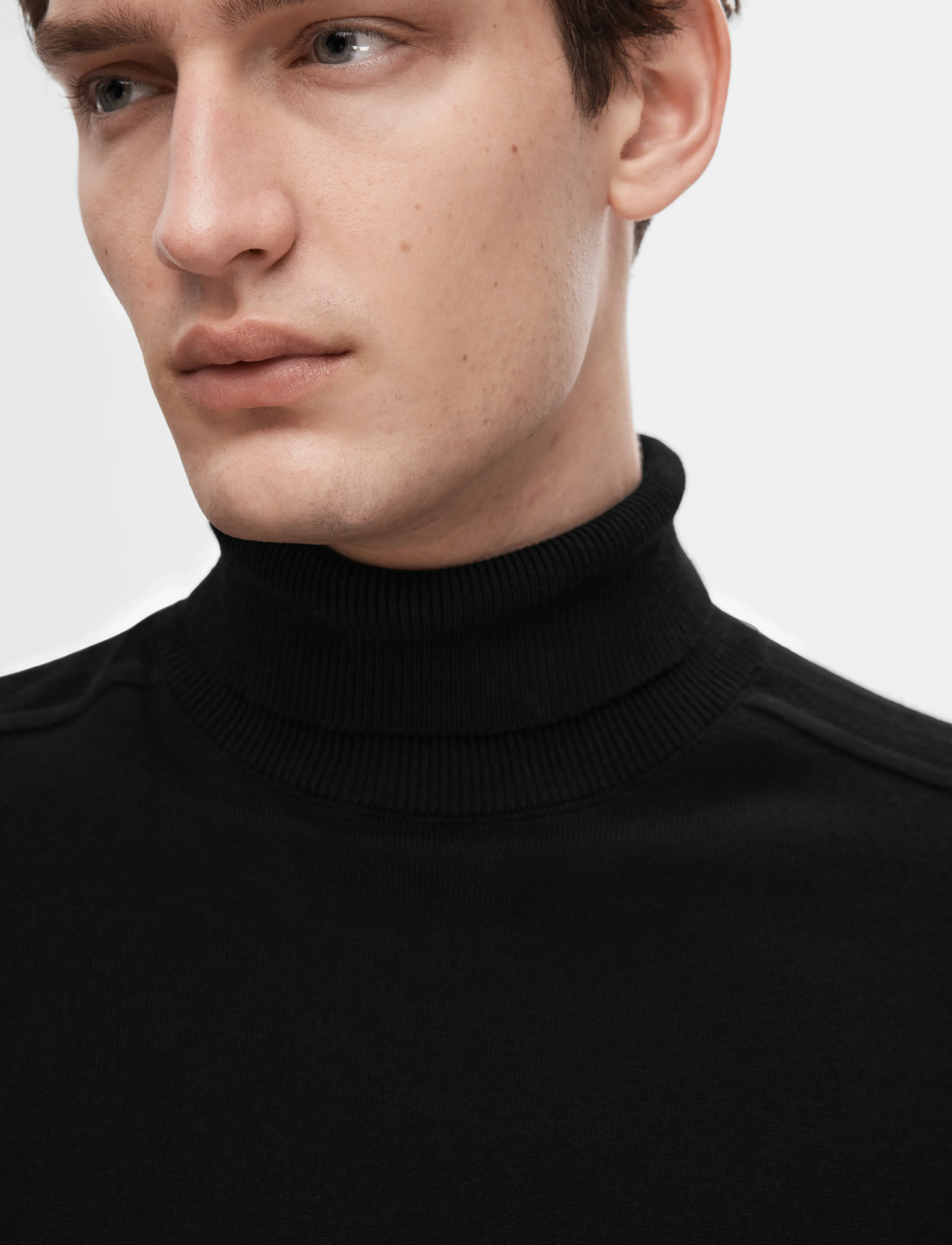Selected - SLHBERG ROLL NECK NOOS - polokrage - black - 5