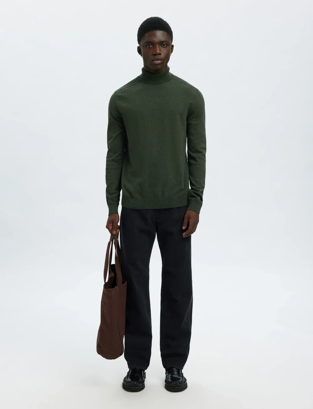 Selected - SLHBERG ROLL NECK NOOS - rullekraver - forest night - 3