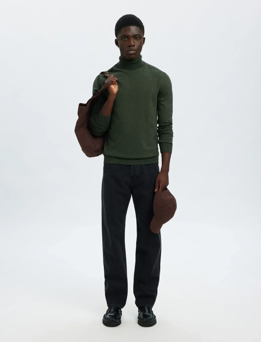 Selected - SLHBERG ROLL NECK NOOS - rullekraver - forest night - 5