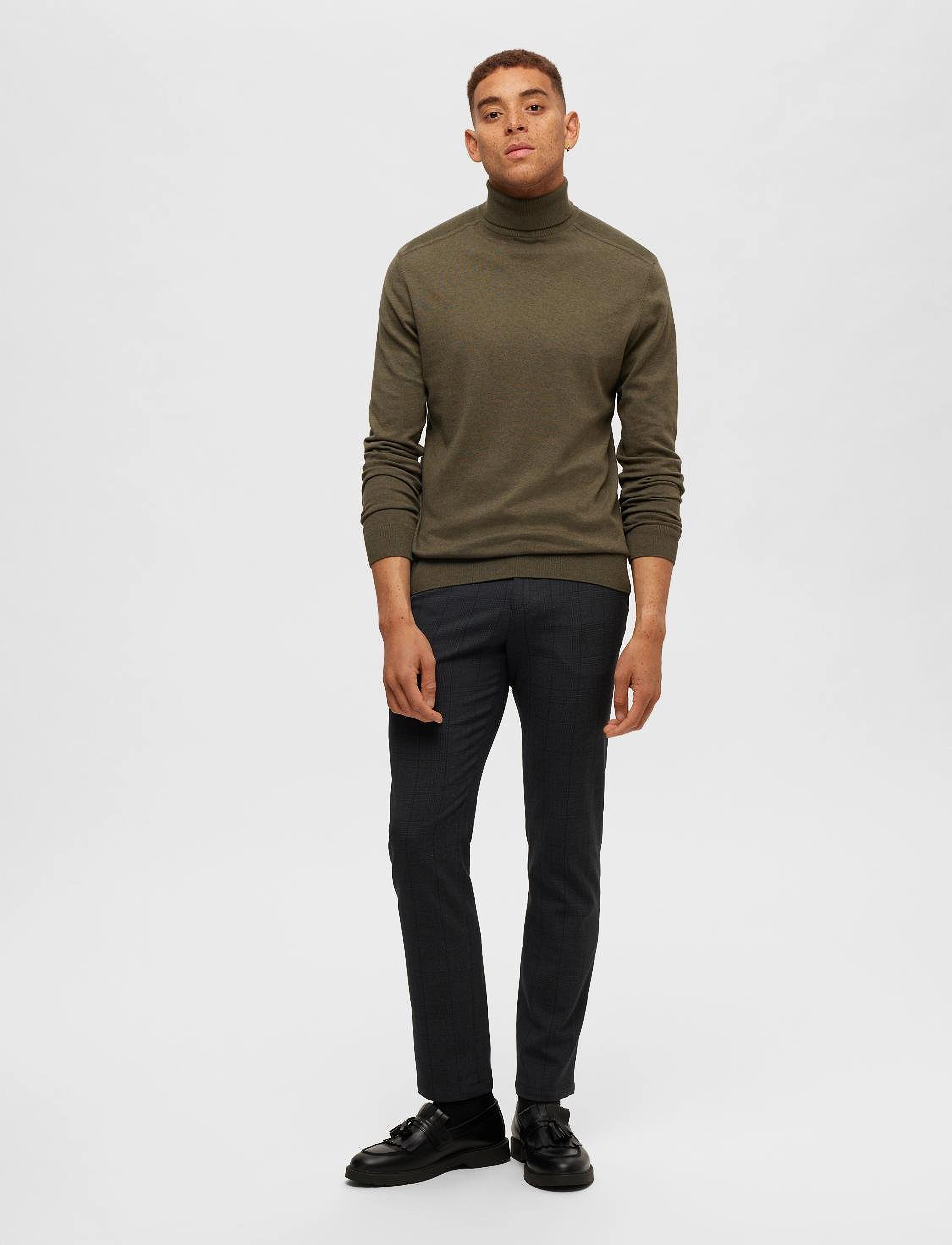 Selected - SLHBERG ROLL NECK NOOS - polokrage - ivy green - 5