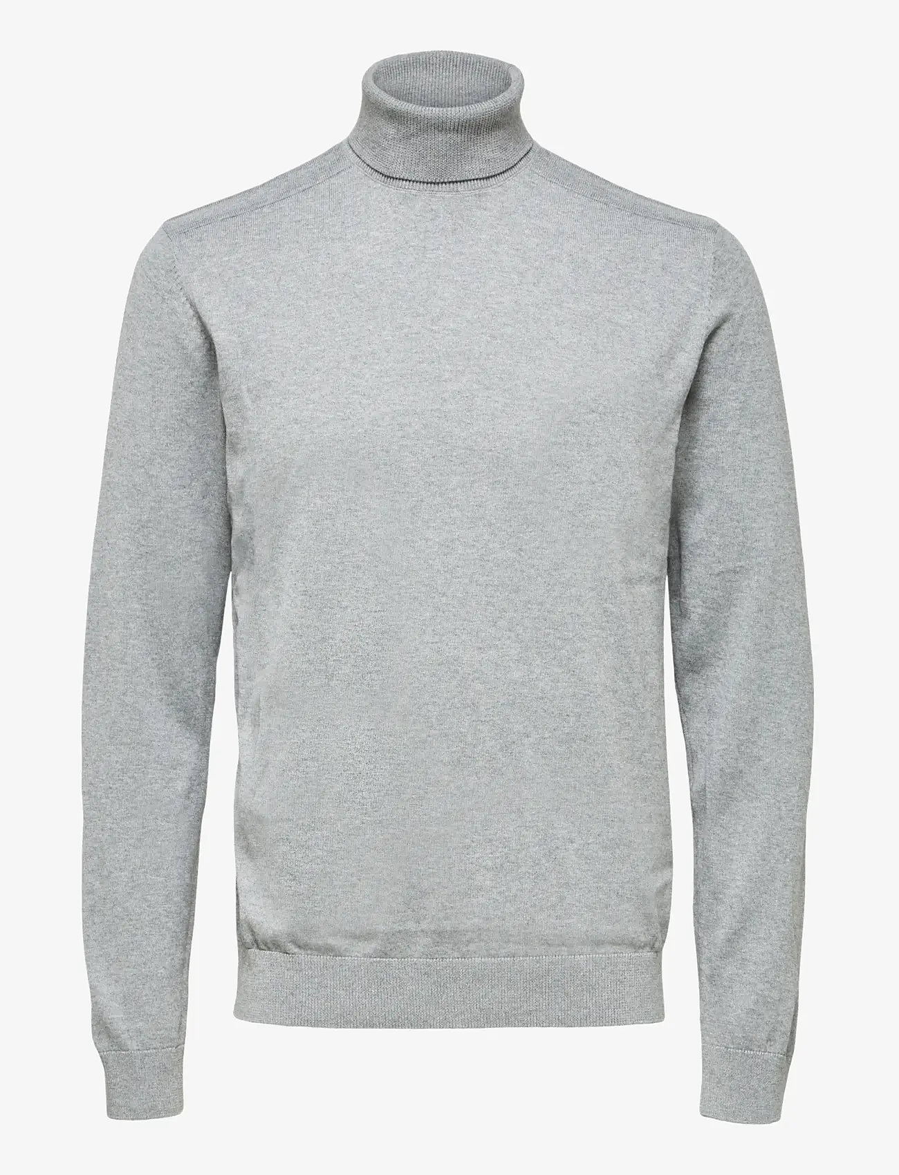 Selected - SLHBERG ROLL NECK B NOOS - höstkläder - medium grey melange - 0