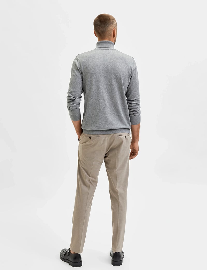 Selected - SLHBERG ROLL NECK NOOS - rullekraver - medium grey melange - 3