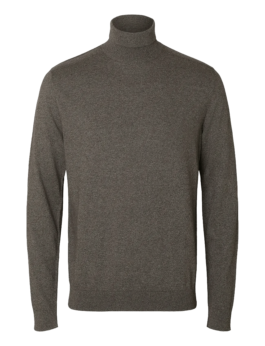 Selected - SLHBERG ROLL NECK NOOS - golfy - morel - 1