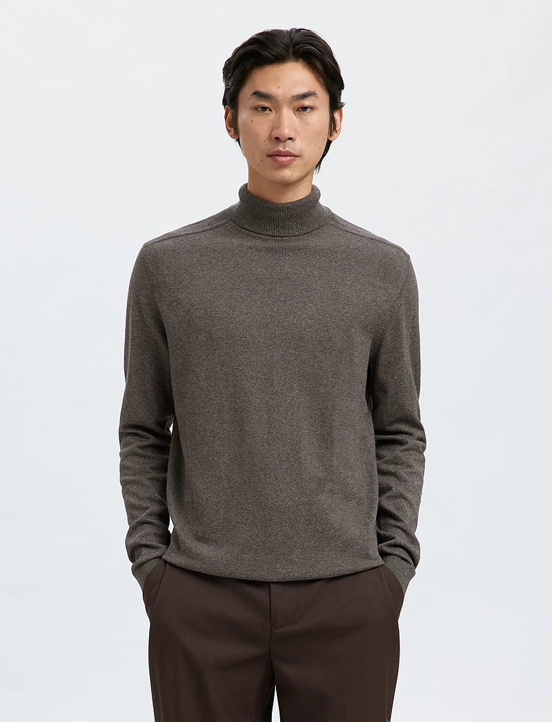 Selected - SLHBERG ROLL NECK NOOS - poolokaulus - morel - 0