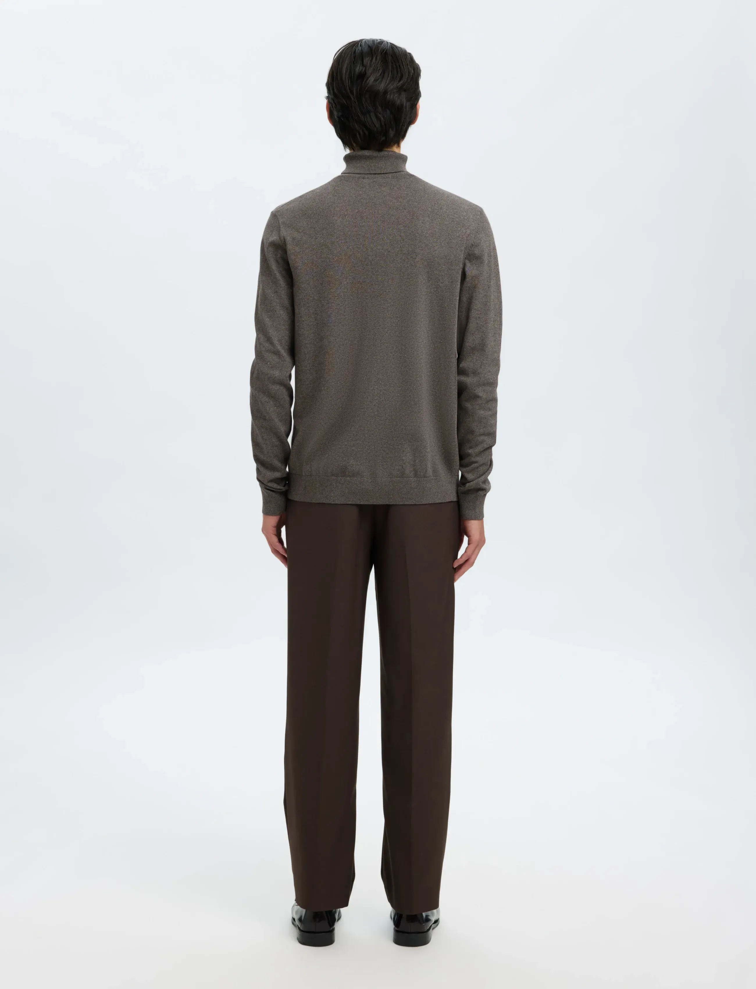 Selected - SLHBERG ROLL NECK NOOS - golfy - morel - 2