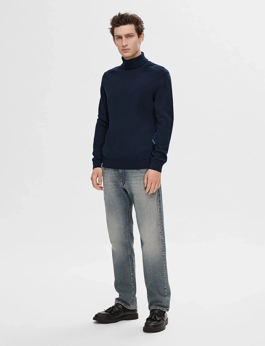 Selected - SLHBERG ROLL NECK NOOS - rollkragen - navy blazer - 3