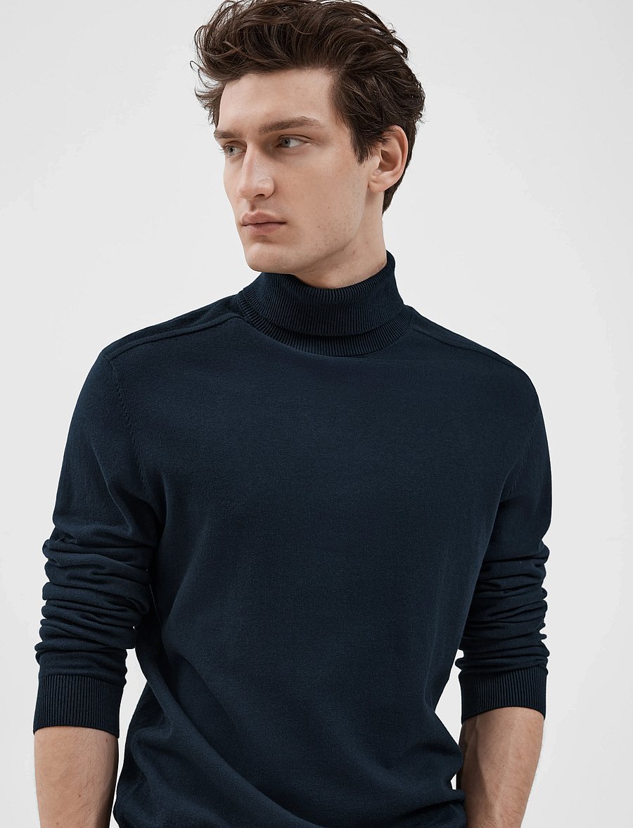 Selected - SLHBERG ROLL NECK NOOS - rollkragen - navy blazer - 5