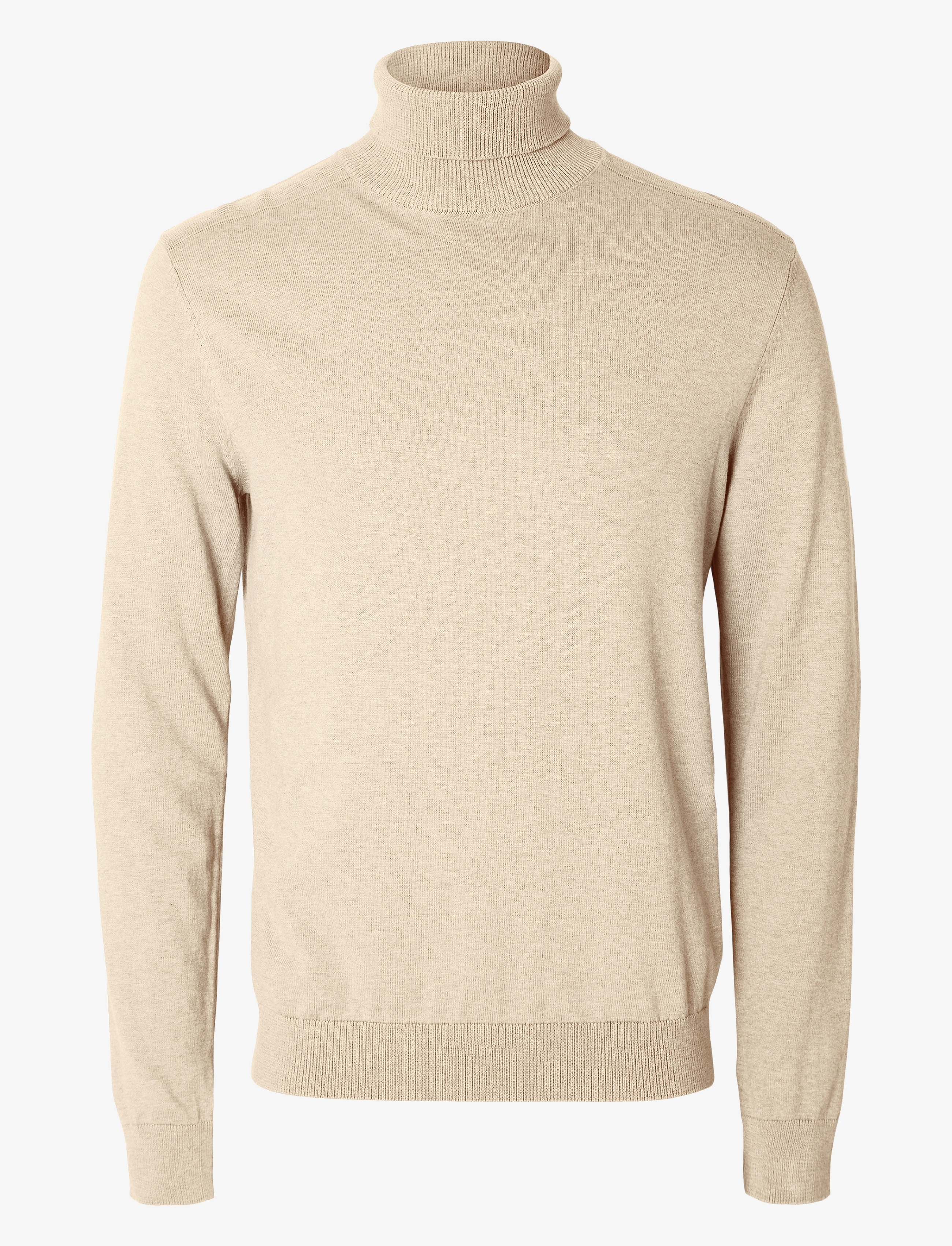 SELECTED Slhberg Roll Neck Noos Beige - L - Herren