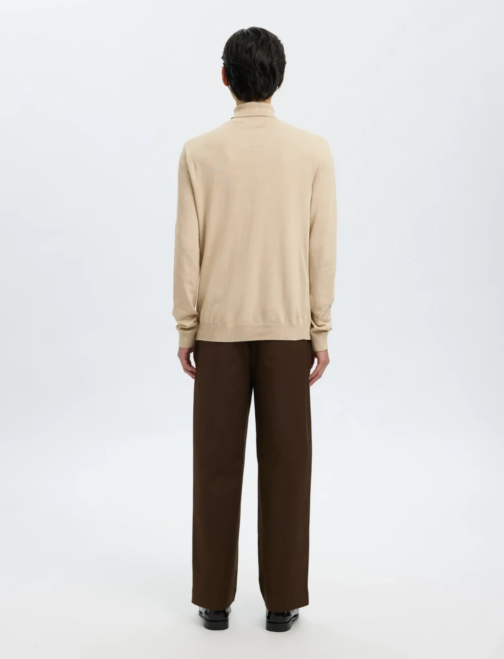 Selected - SLHBERG ROLL NECK B - kõrge kaelusega džemprid - oatmeal - 2