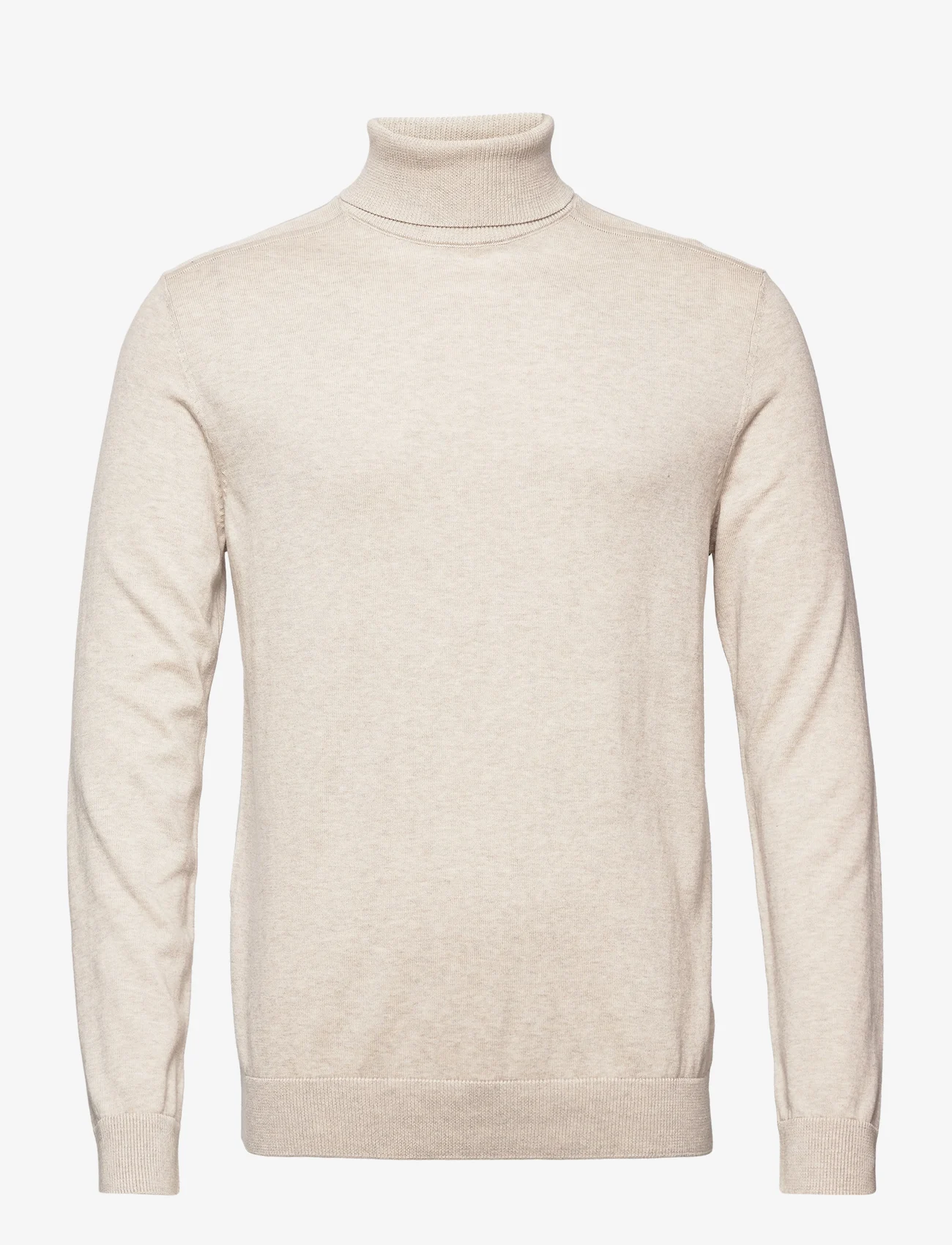 Selected Homme - SLHBERG ROLL NECK B - stickade basplagg - oatmeal - 0