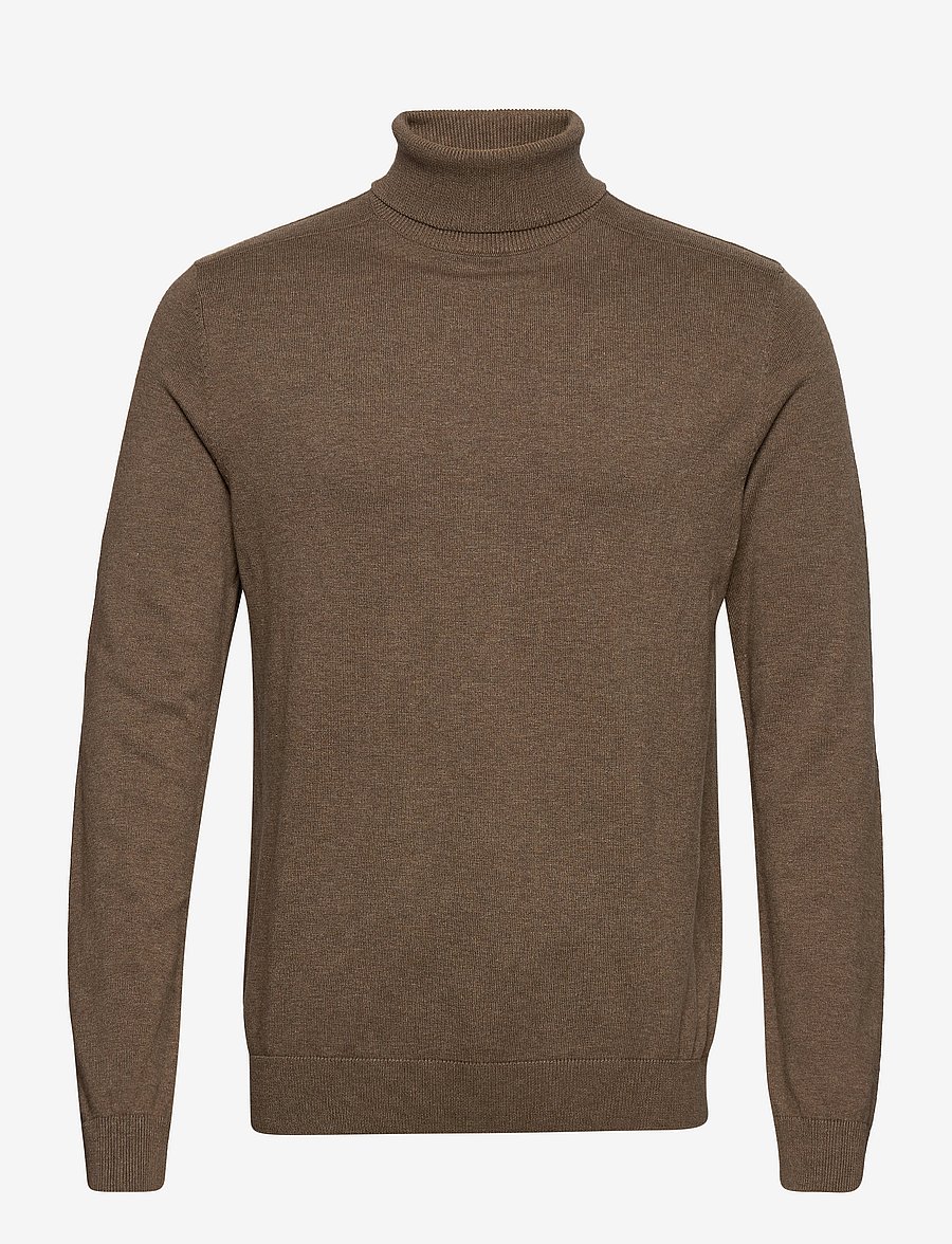 Selected - SLHBERG ROLL NECK NOOS - rollkragen - teak - 1