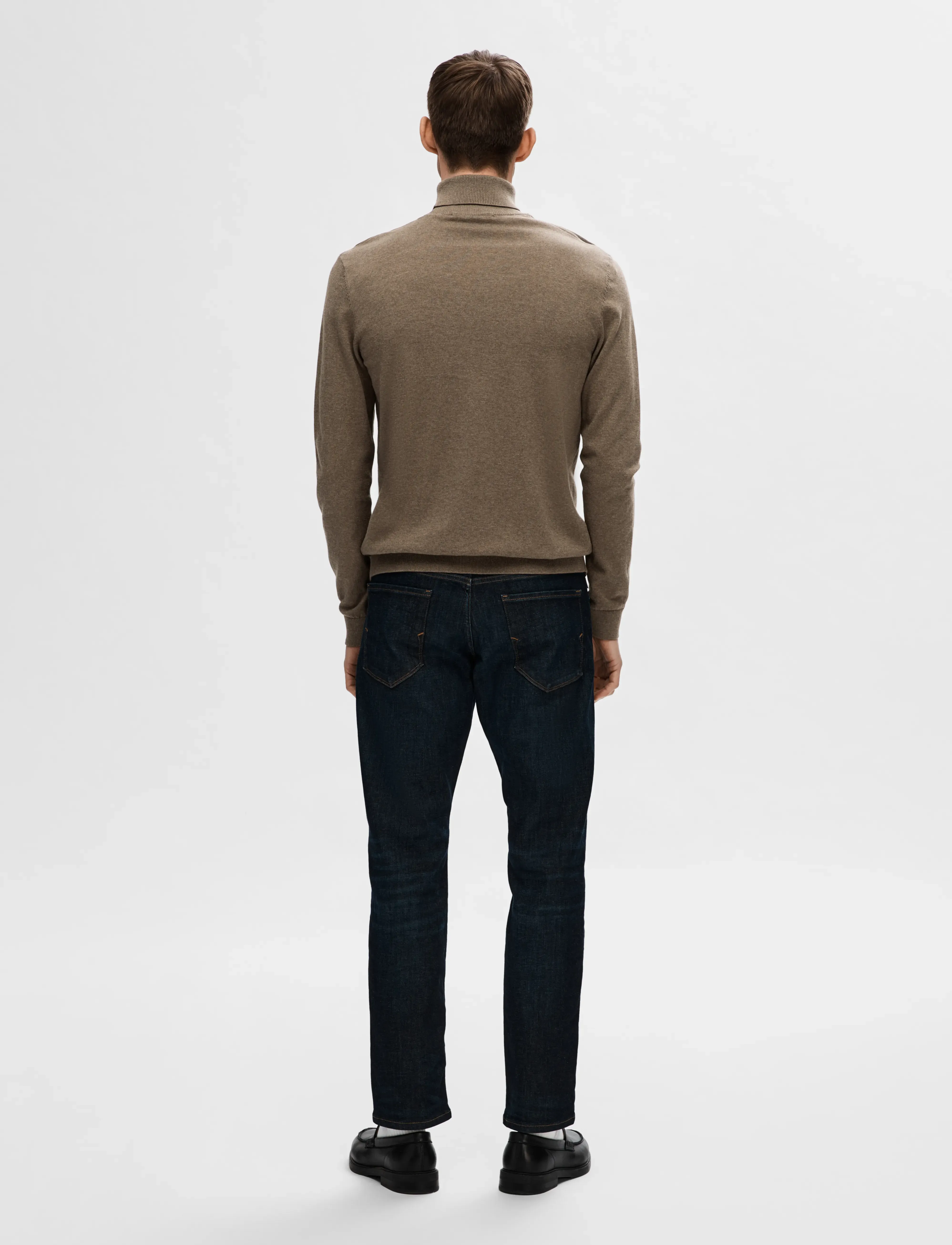 Selected - SLHBERG ROLL NECK NOOS - rollkragen - teak - 3