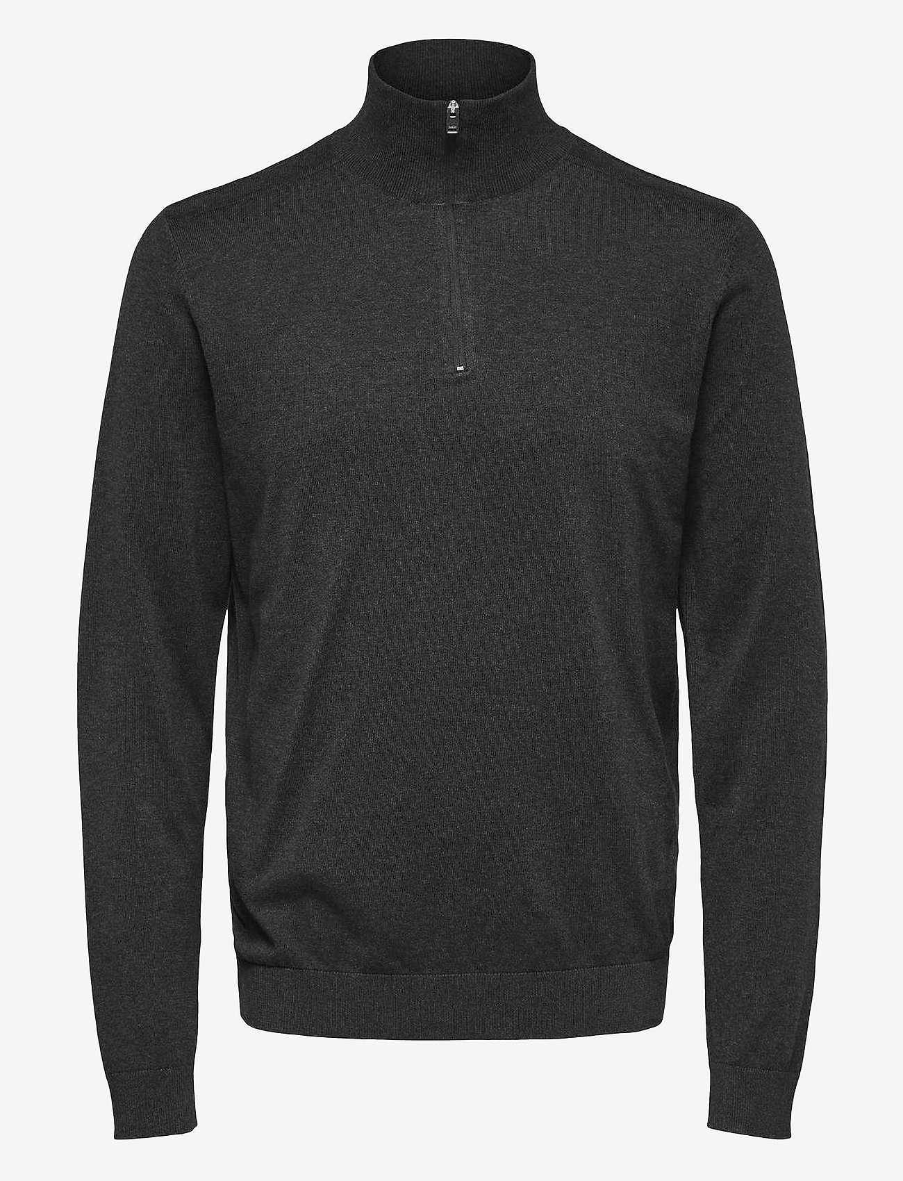 Selected - SLHBERG LS HALF ZIP NOOS - half zip-tröjor - antracit - 1