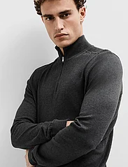 Selected Homme - SLHBERG HALF ZIP CARDIGAN NOOS - džemperiai su trumpu užtrauktuku - antracit - 6