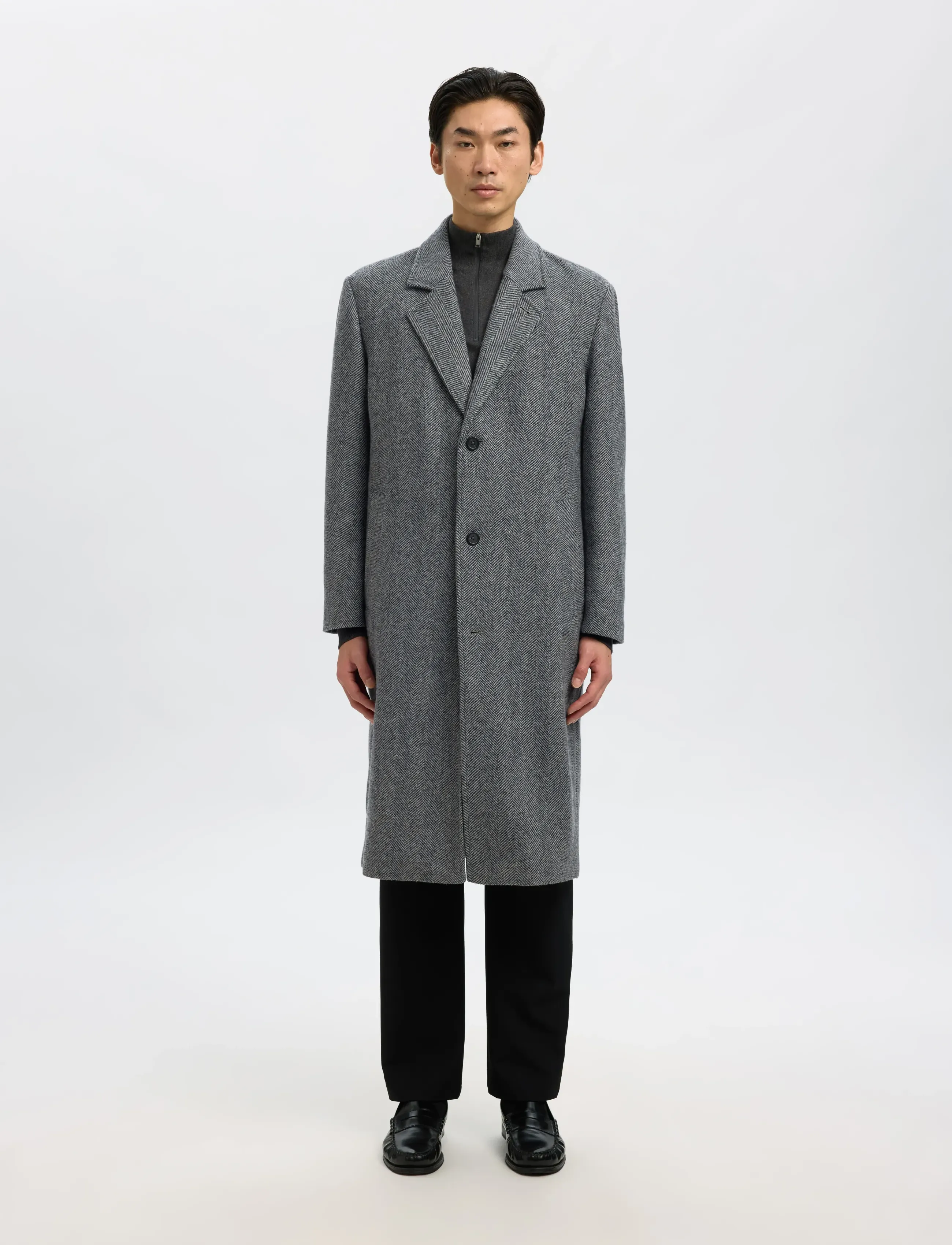 Selected - SLHBERG LS HALF ZIP NOOS - halfzip strik - antracit - 5