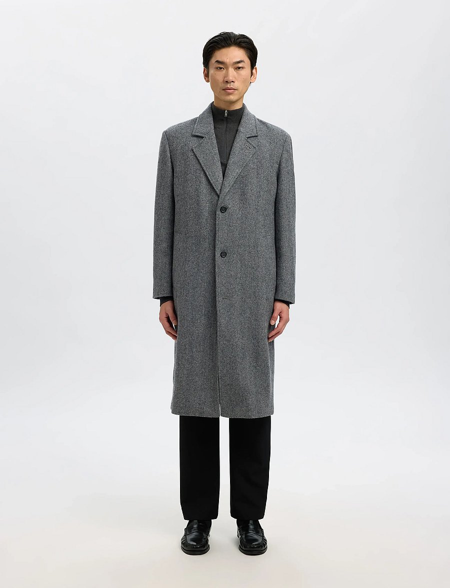 Selected - SLHBERG LS HALF ZIP NOOS - pullover mit halbem reißverschluss - antracit - 5
