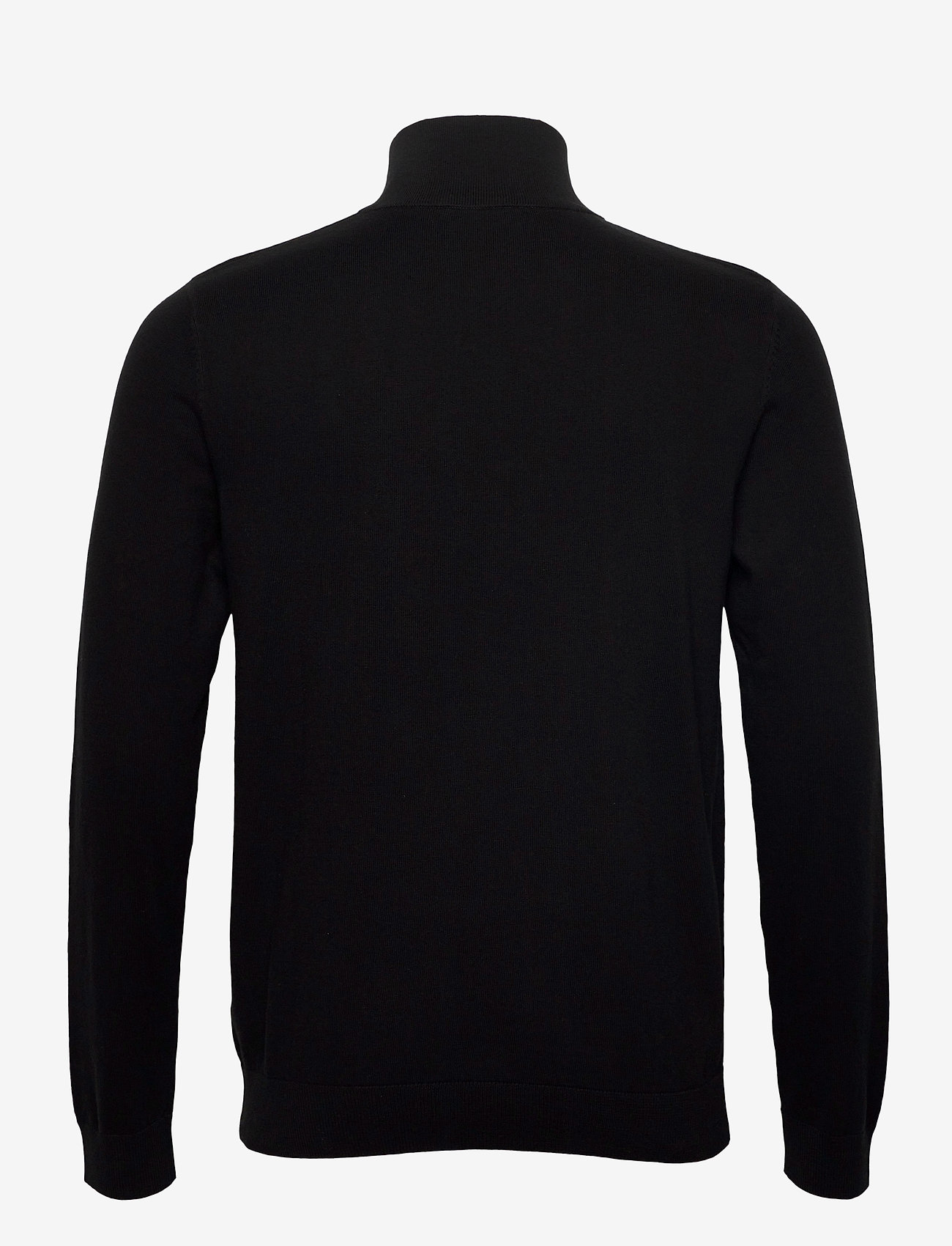 Selected Homme - SLHBERG HALF ZIP CARDIGAN NOOS - džemperiai su trumpu užtrauktuku - black - 1
