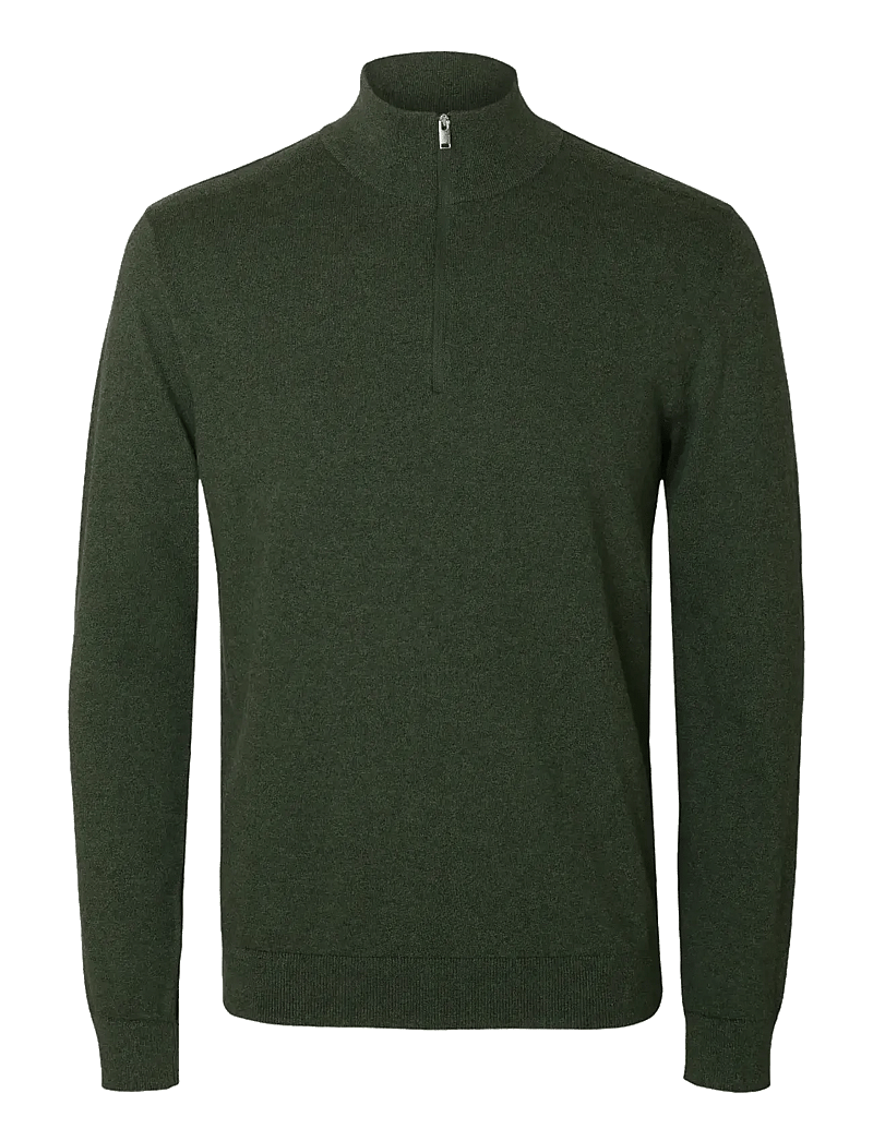 Selected - SLHBERG LS HALF ZIP NOOS - pullover mit halbem reißverschluss - forest night - 1