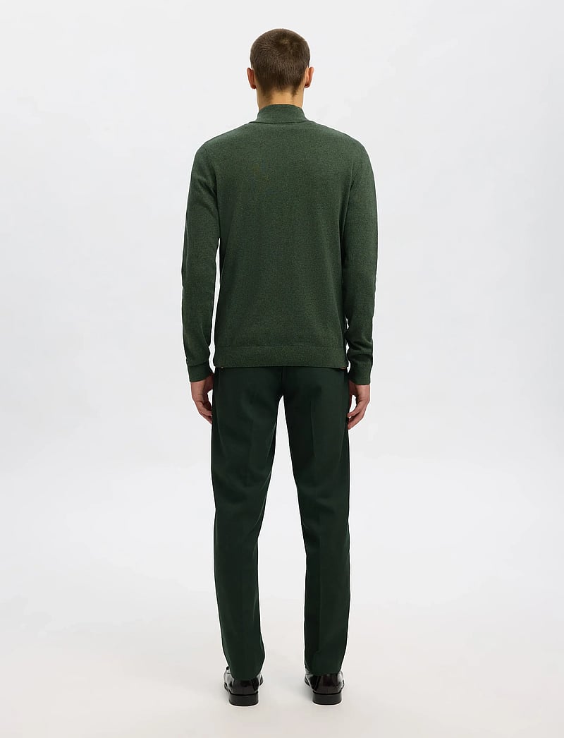 Selected - SLHBERG LS HALF ZIP NOOS - pullover mit halbem reißverschluss - forest night - 2