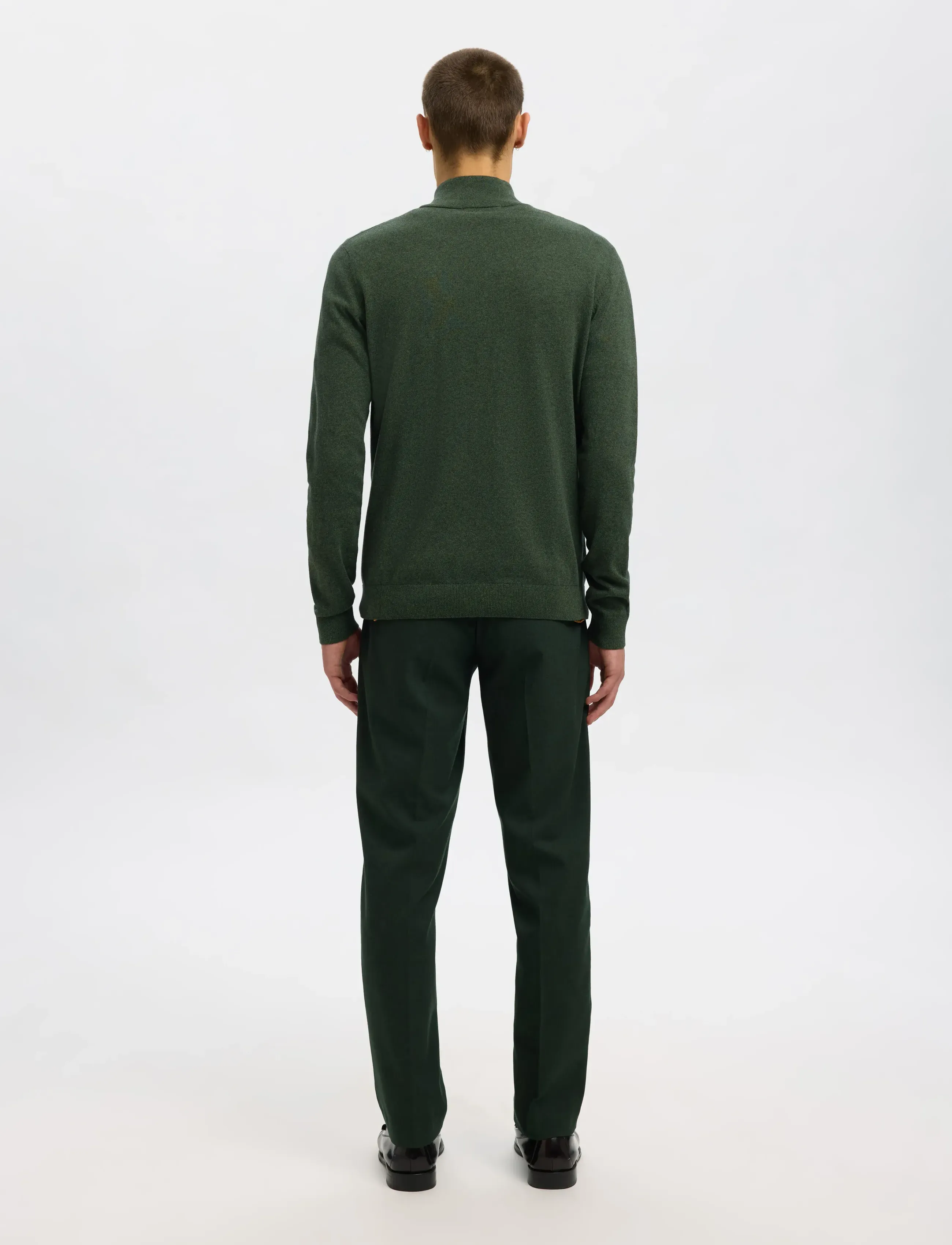 Selected - SLHBERG LS HALF ZIP NOOS - halfzip strik - forest night - 2