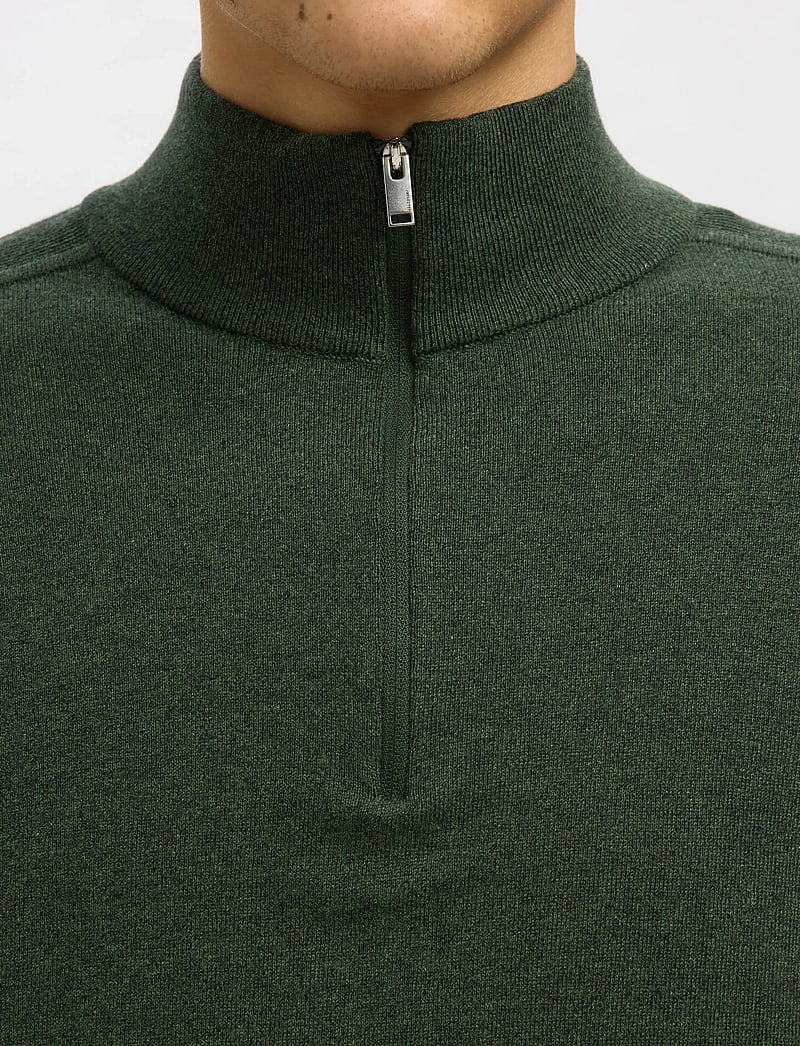 Selected - SLHBERG LS HALF ZIP NOOS - pullover mit halbem reißverschluss - forest night - 3