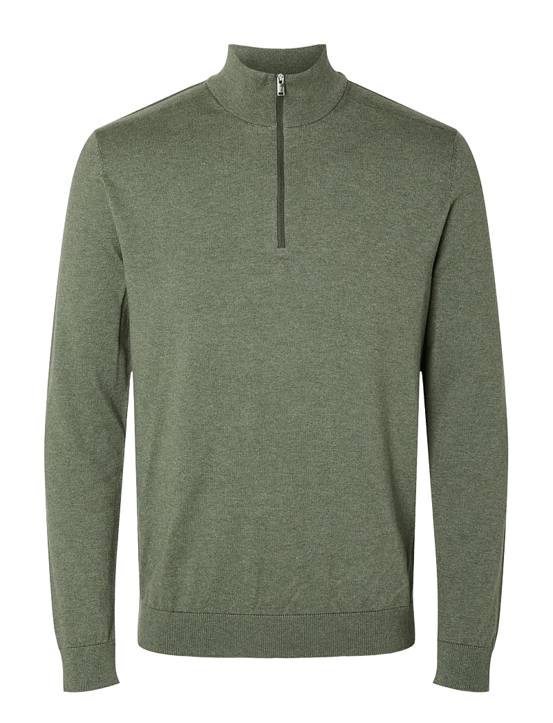 Selected - SLMBERG LS HALF ZIP NOOS - halfzip strik - kalamata - 1