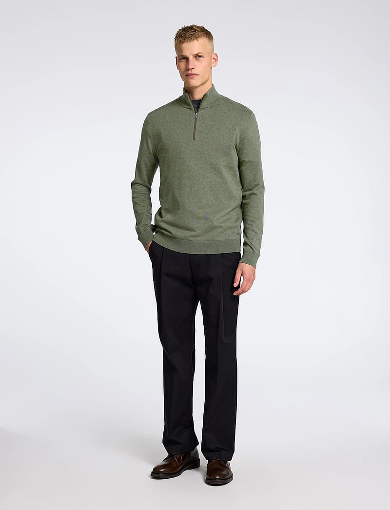 Selected - SLMBERG LS HALF ZIP NOOS - halfzip strik - kalamata - 0