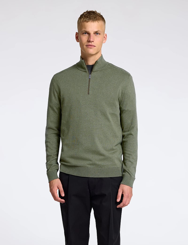 Selected - SLMBERG LS HALF ZIP NOOS - halfzip strik - kalamata - 3