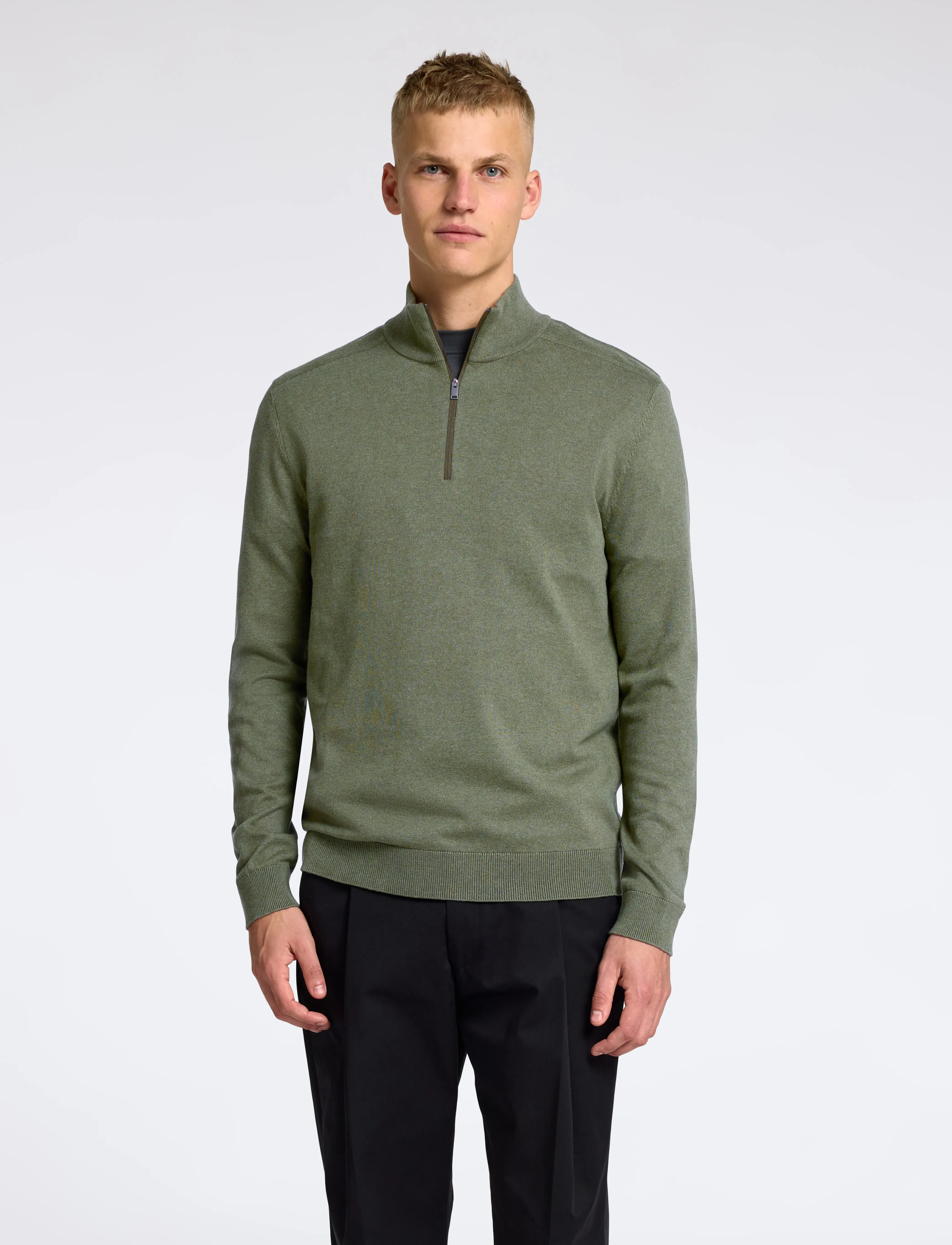 Selected - SLHBERG LS HALF ZIP NOOS - trøjer med lynlås - kalamata - 3