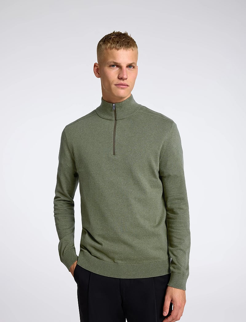 Selected - SLMBERG LS HALF ZIP NOOS - halfzip strik - kalamata - 4