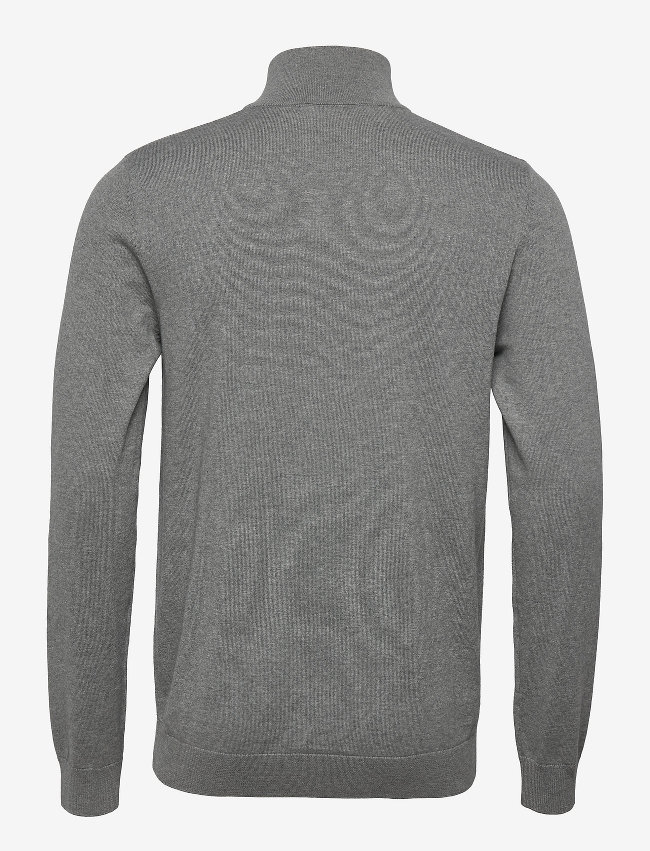 Selected Homme - SLHBERG HALF ZIP CARDIGAN NOOS - džemperiai su trumpu užtrauktuku - medium grey melange - 1
