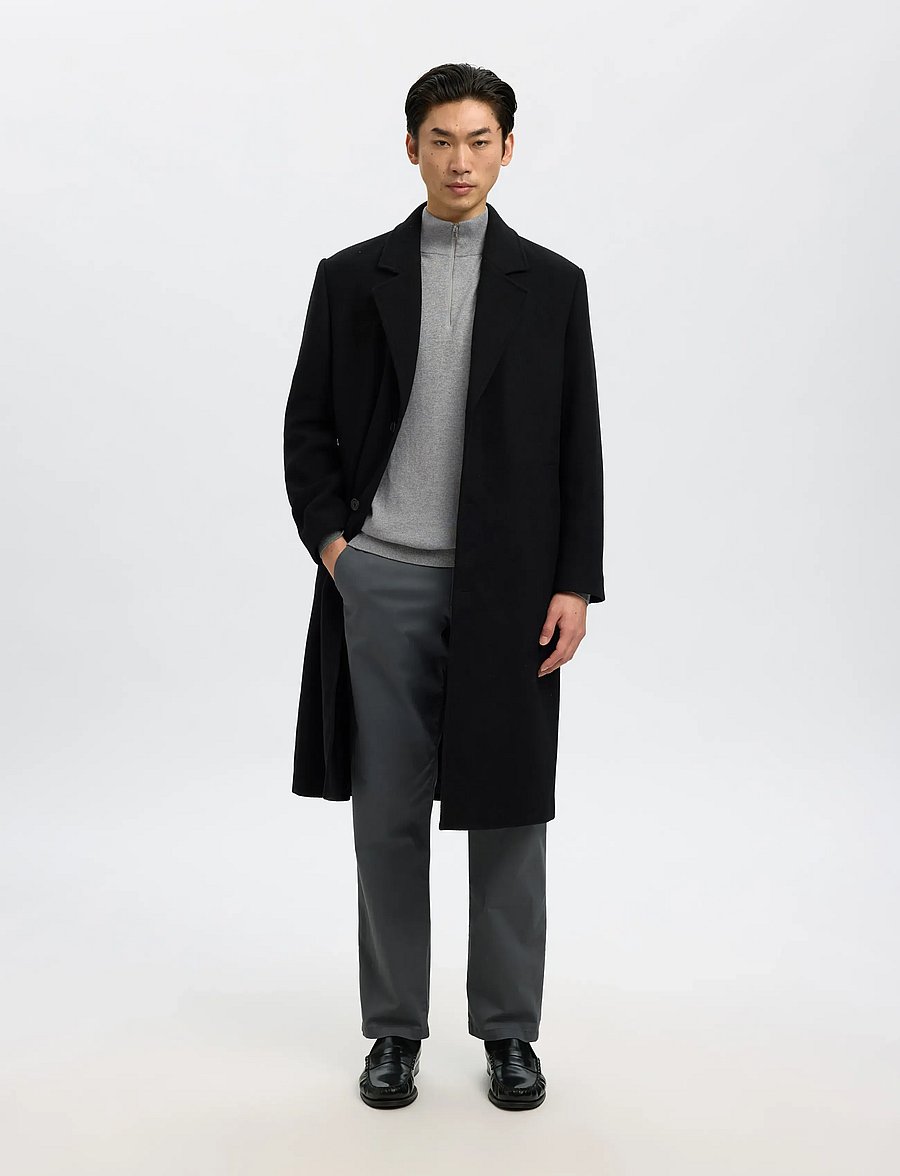 Selected - SLHBERG LS HALF ZIP NOOS - pullover mit halbem reißverschluss - medium grey melange - 5