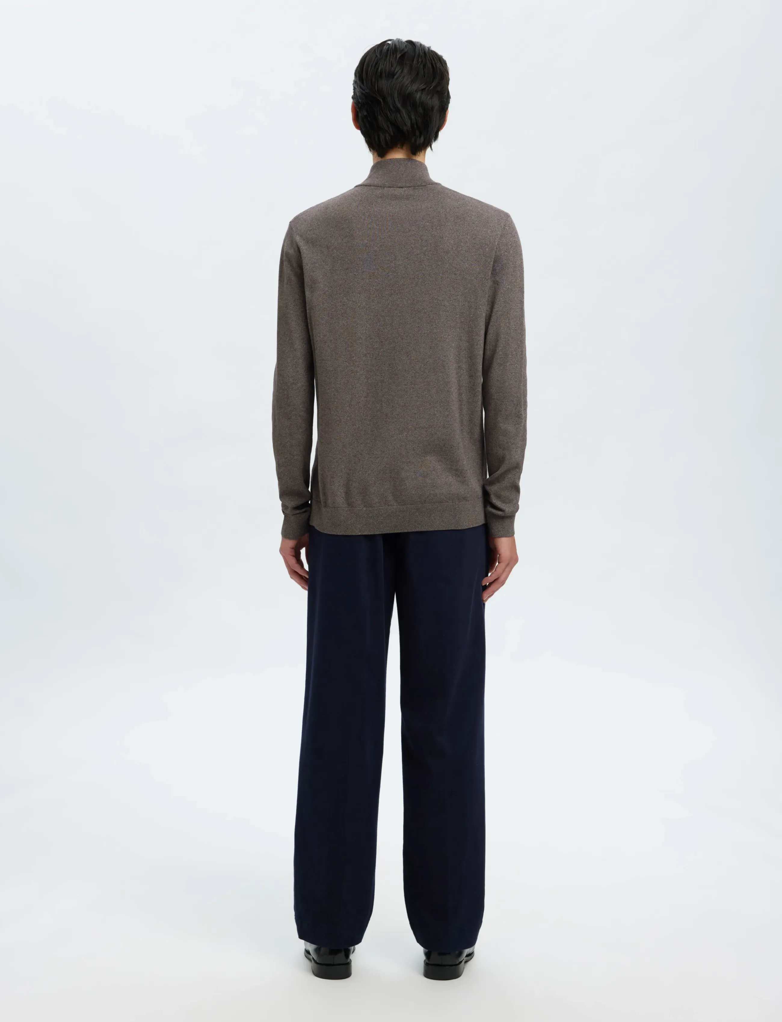 Selected - SLHBERG LS HALF ZIP NOOS - pullover mit halbem reißverschluss - morel - 2
