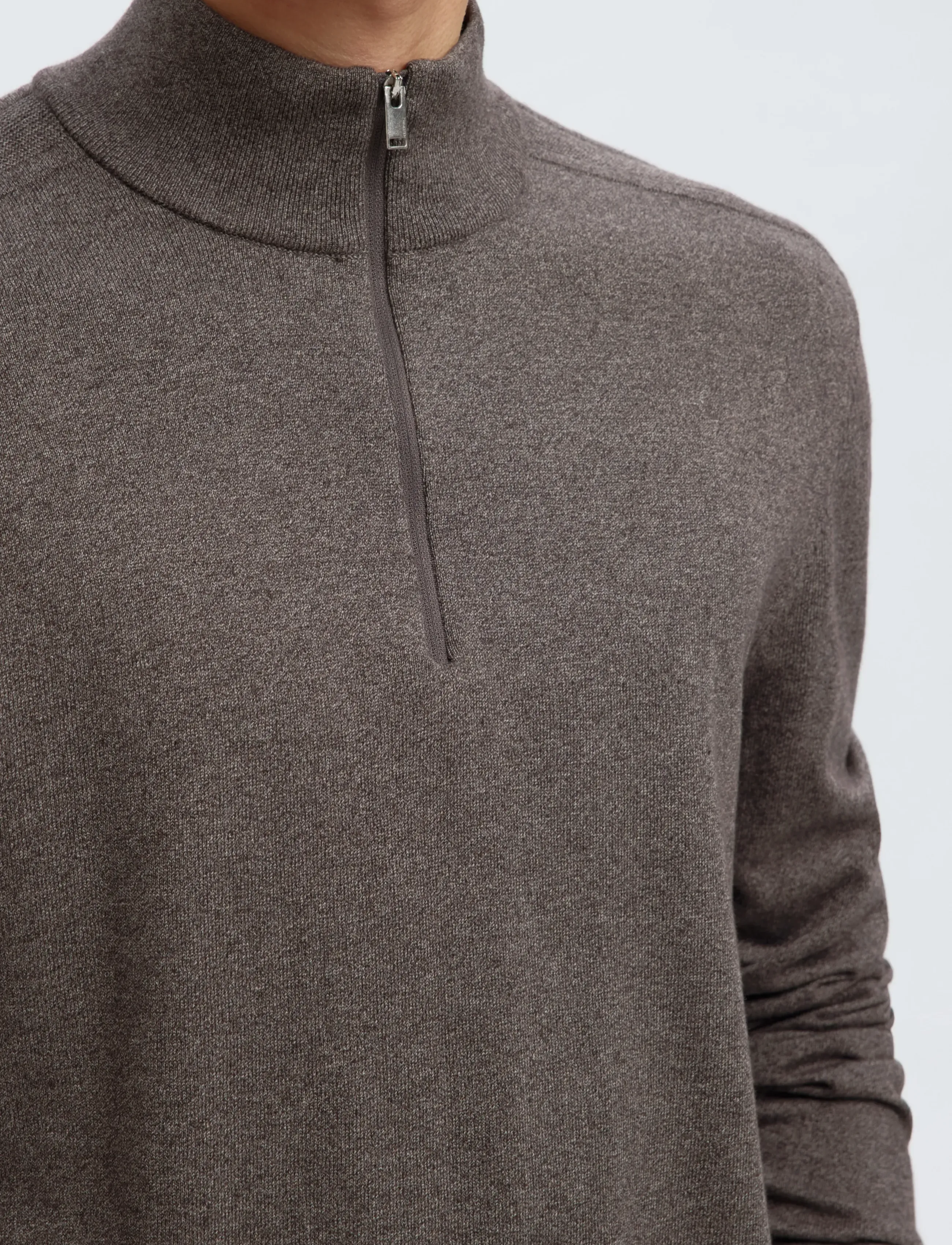 Selected - SLHBERG LS HALF ZIP NOOS - pullover mit halbem reißverschluss - morel - 4