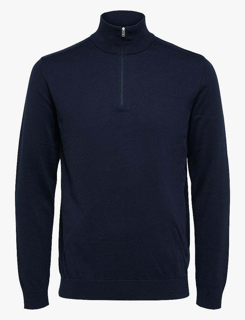 Selected - SLMBERG LS HALF ZIP NOOS - halfzip strik - navy blazer - 1