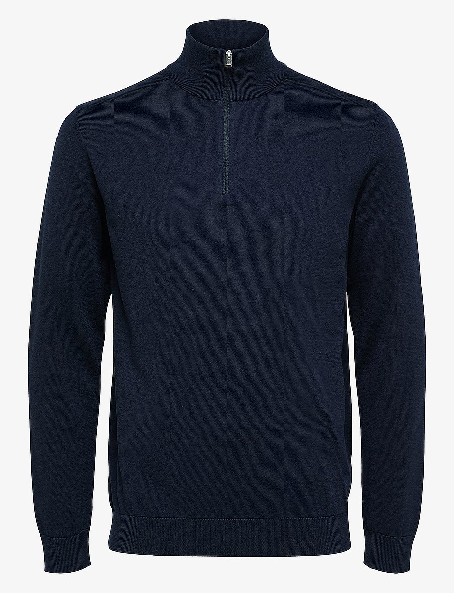 Selected - SLHBERG LS HALF ZIP NOOS - pullover mit halbem reißverschluss - navy blazer - 1
