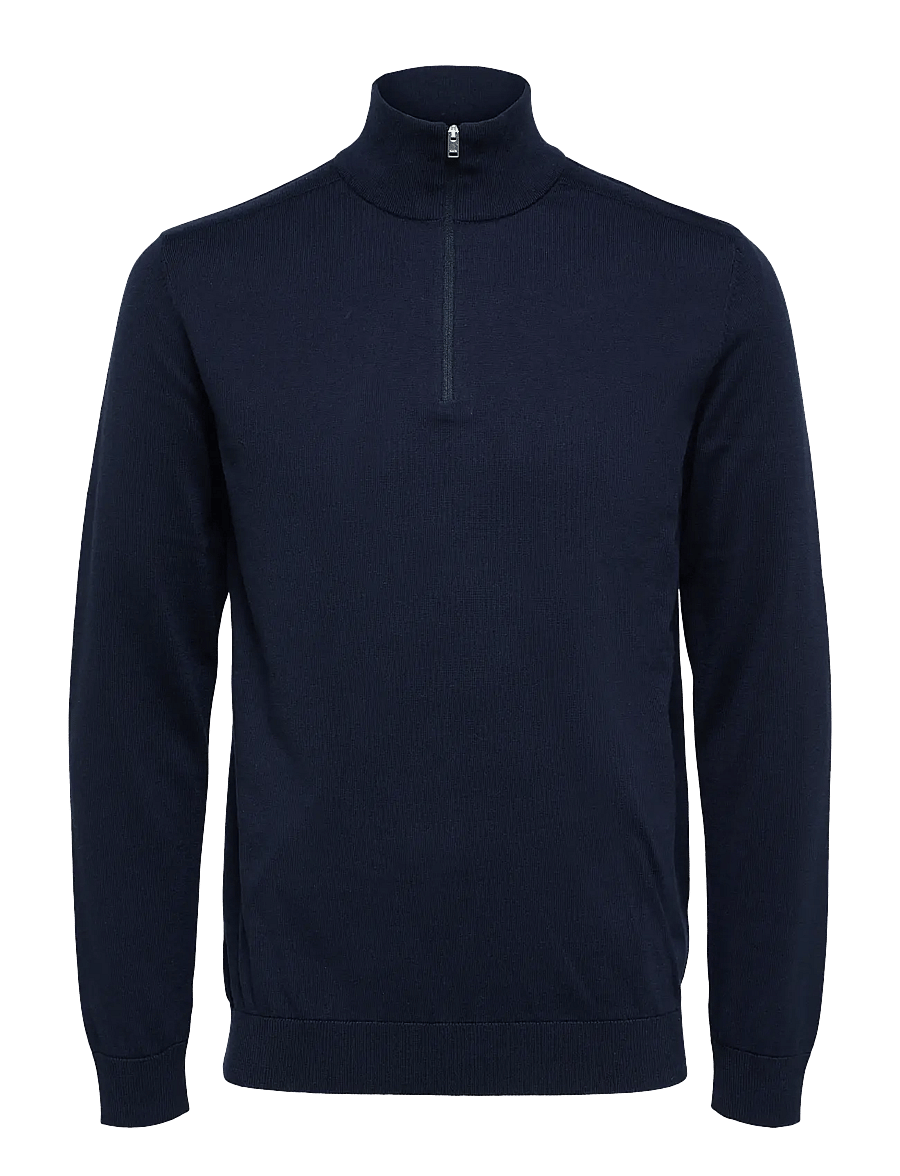 Selected - SLMBERG LS HALF ZIP NOOS - halfzip strik - navy blazer - 1