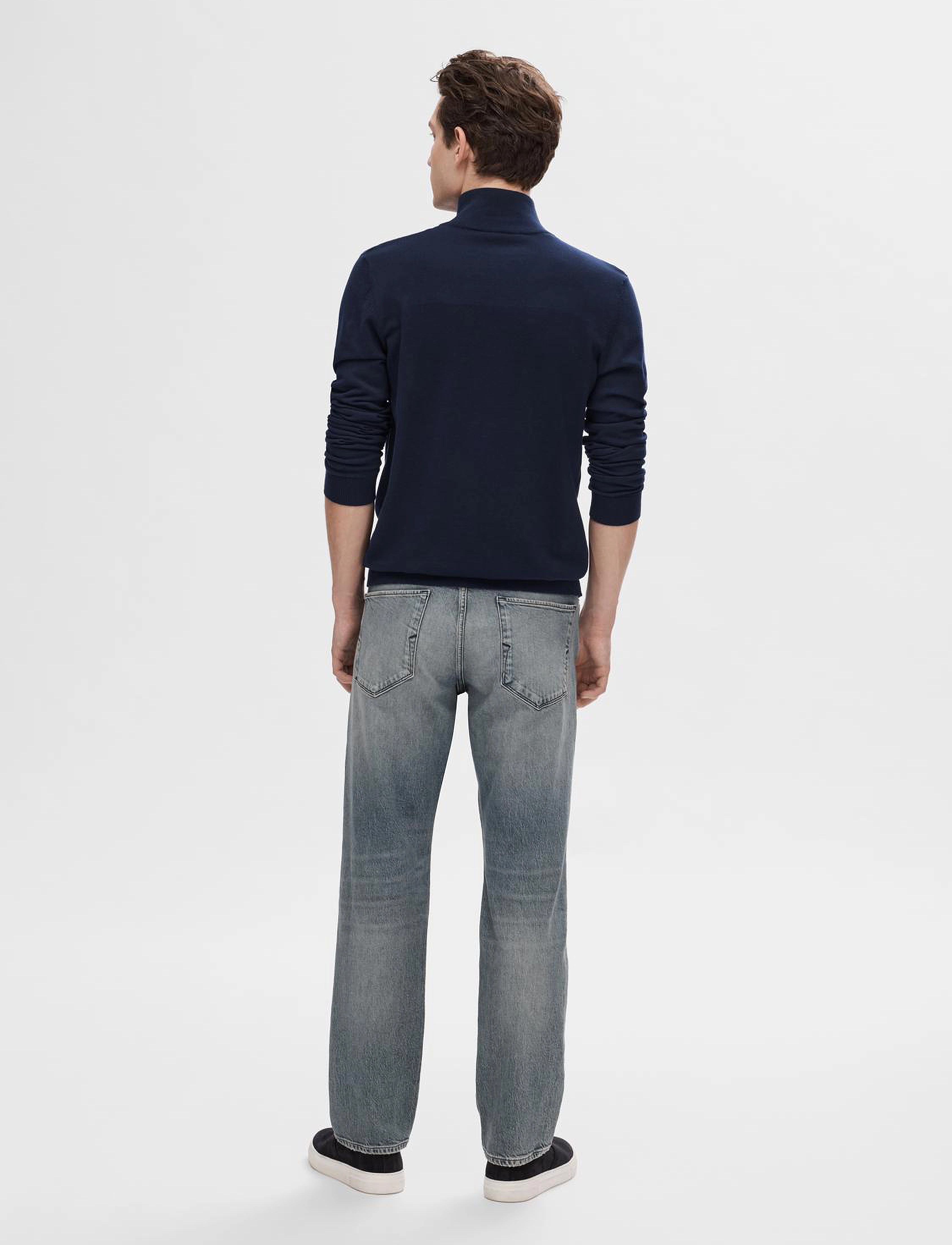Selected - SLHBERG LS HALF ZIP NOOS - halfzip strik - navy blazer - 3