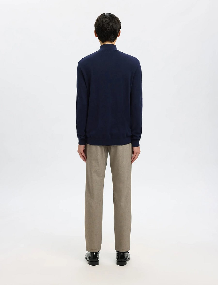 Selected - SLHBERG LS HALF ZIP NOOS - pullover mit halbem reißverschluss - navy blazer - 3