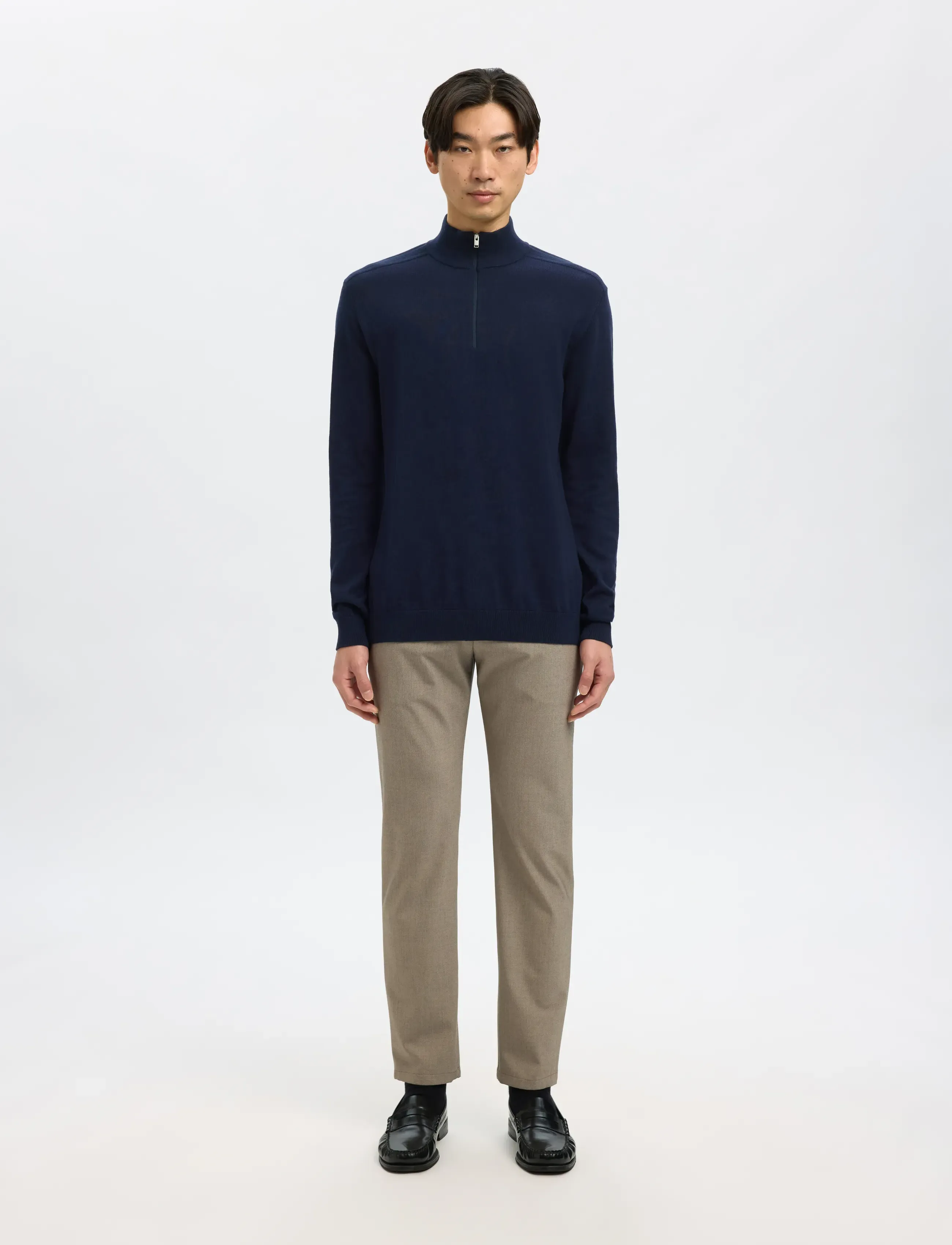 Selected - SLHBERG LS HALF ZIP NOOS - pullover mit halbem reißverschluss - navy blazer - 4