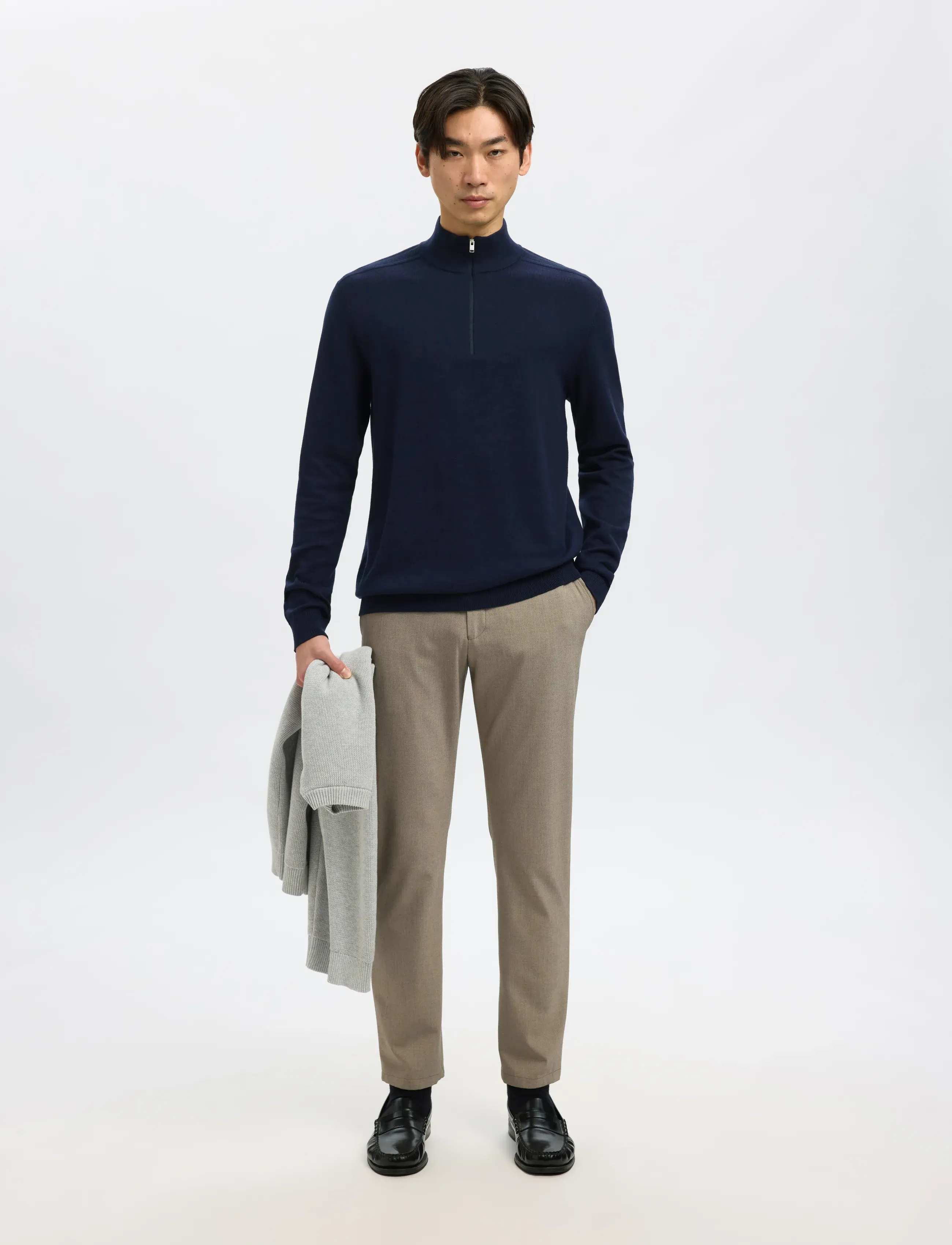 SELECTED Slmberg Ls Half Zip Noos koftor & cardigans herr – bild 5